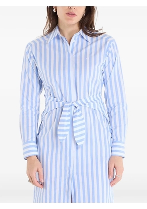 Calvin Klein striped tie-waist midi shirt dress - Blue