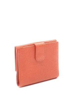 CHANEL Pre-Owned 1997-1999 CC Caviar card holder - Brown