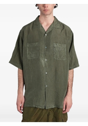 Comme des Garçons Homme pinstripe short-sleeve shirt - Green