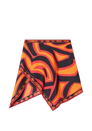 PUCCI Labirinto-print silk scarf skirt - Black
