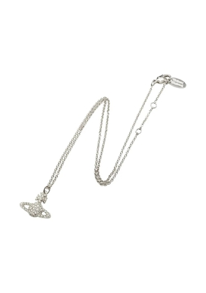 Vivienne Westwood Pre-Owned 2020s crystal-embellished orb-pendant necklace - Silver