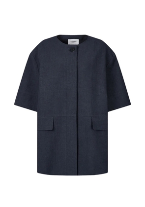 TOMBOY short-sleeved box-pleat jacket - Blue