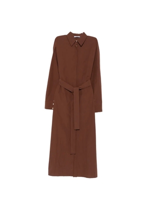 PT Torino Emilia belted midi shirt dress - Brown