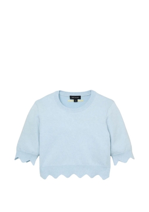 Marc Jacobs Daisy scalloped cropped sweater - Blue