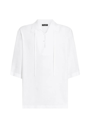Dolce & Gabbana Hawaii shirt in linen - White