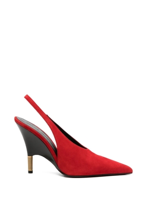 KHAITE pointed-toe slingback pumps - Red