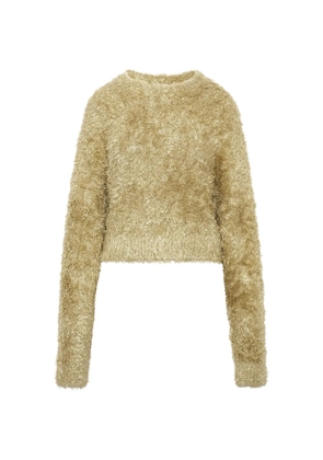 Noir Kei Ninomiya lamé-effect sweater - Gold