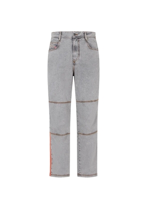 Diesel contrast-stitch side-stripe jeans - Grey