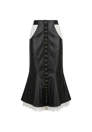 Almaz Frontier hook-fastening midi skirt - Black