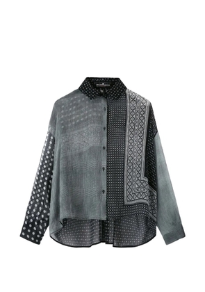 Ermanno Scervino patchwork-print silk shirt - Black