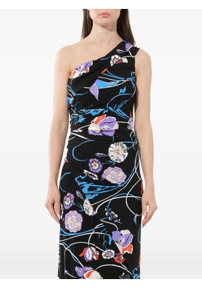 PUCCI floral-print one-shoulder maxi dress - Black