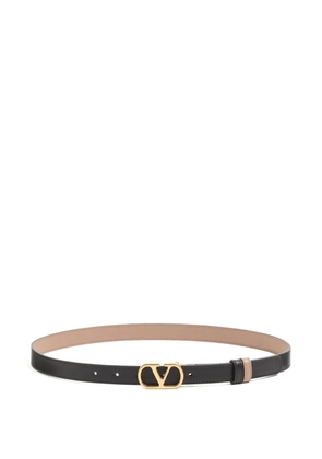 Valentino Garavani VLogo Signature reversible shiny calfskin belt - 20mm / 1.2 In. - Black