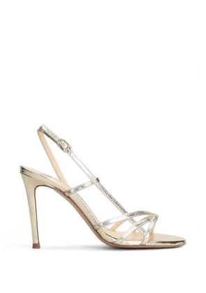 Roberto Festa strappy metallic leather sandals - Silver