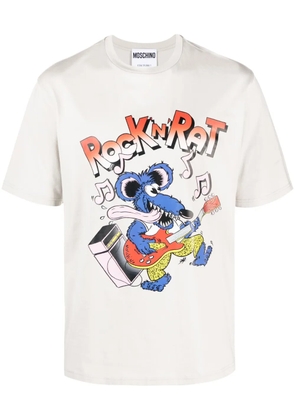 Moschino graphic-print cotton T-Shirt - Grey