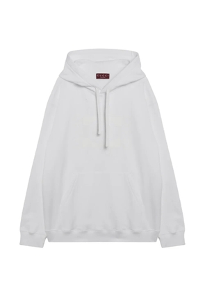 Gucci logo-print drawstring hoodie - White