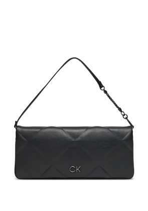 Calvin Klein quilted foldover tote bag - Black