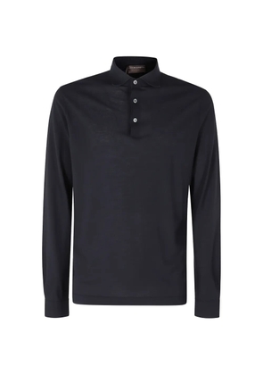 Filippo De Laurentiis long-sleeve polo shirt - Blue