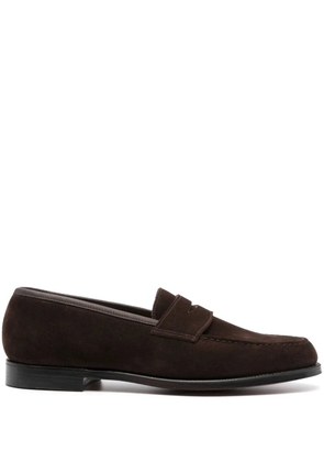 Crockett & Jones Boston 30mm suede loafers - Brown