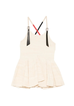 TOGA TOO flared ribbed top - Neutrals