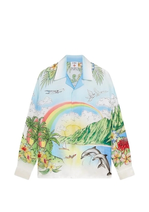 Casablanca Aloha long-sleeves shirt - Blue