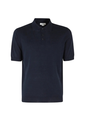 Seventy fine-knit short-sleeve polo shirt - Blue