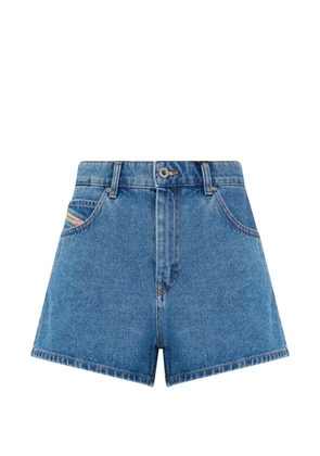 Diesel logo-patch denim shorts - Blue