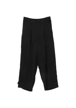 CARLA G. button-cuff panelled trousers - Black