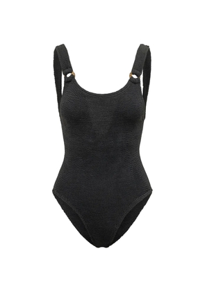 Hunza G Domino crinkle-effect swimsuit - Black