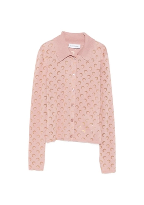 Marine Serre moon-patterned cardigan - Pink