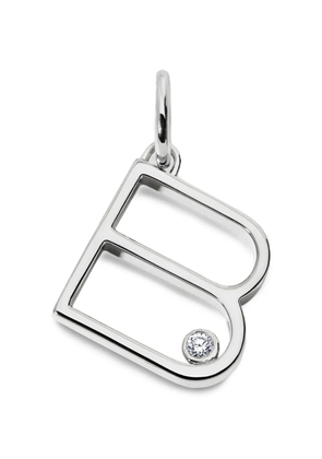 Monica Vinader Solitaire diamond initial pendant - Silver