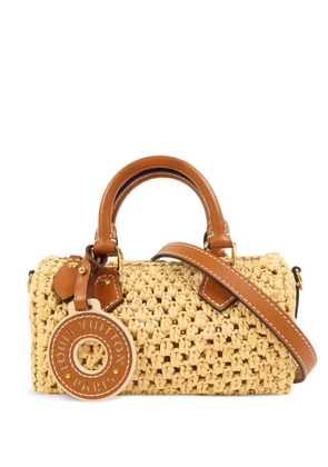 Louis Vuitton Pre-Owned Nano Speedy raffia shoulder bag - Neutrals