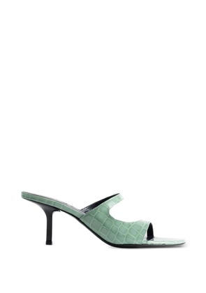 BY FAR Serena crocodile-effect sandals - Green