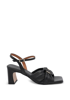 ANGEL ALARCON ring-detail knotted sandals - Black