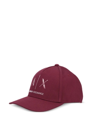 Armani Exchange logo-print baseball cap - Red