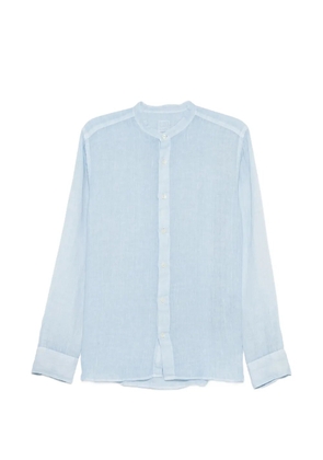 120% Lino mandarin-collar shirt - Blue