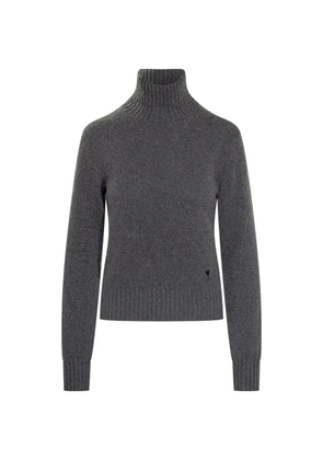AMI Paris Ami de Coeur roll-neck sweater - Grey