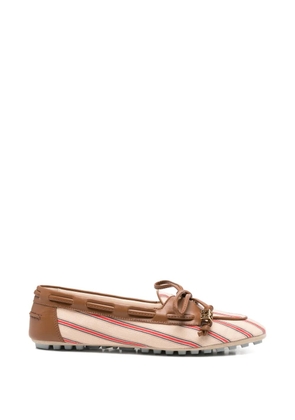 FENDI striped derby shoes - Neutrals