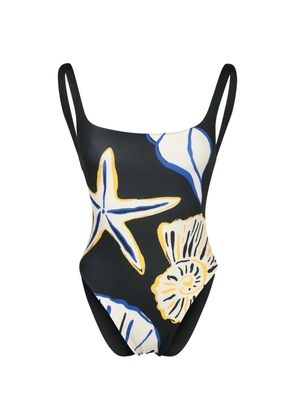 Cala de la Cruz seashell-print swimsuit - Black