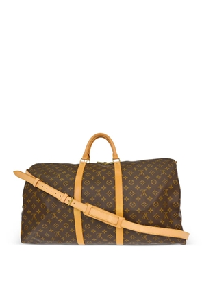 Louis Vuitton Pre-Owned 2002 60 Keepall Bandoulière monogram-pattern holdall - Brown