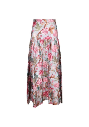 PHILIPPA 1970 Stella floral-print tiered skirt - Blue
