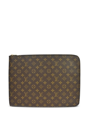 Louis Vuitton Pre-Owned 1988 monogram-pattern clutch bag - Brown