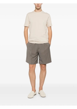 Emporio Armani logo-embroidered T-shirt - Neutrals