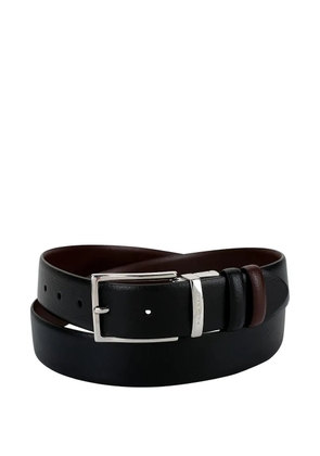 PIQUADRO reversible grained-texture leather belt - Black