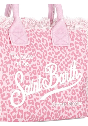 MC2 Saint Barth Colette leopard-print frayed tote bag - Pink