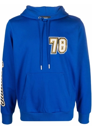 Diesel number-print pullover hoodie - Blue