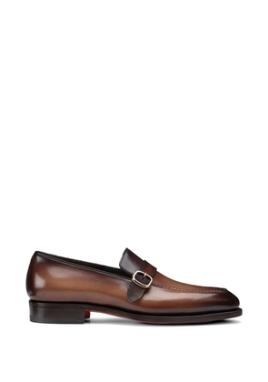 Santoni buckle-fastening leather loafers - Brown