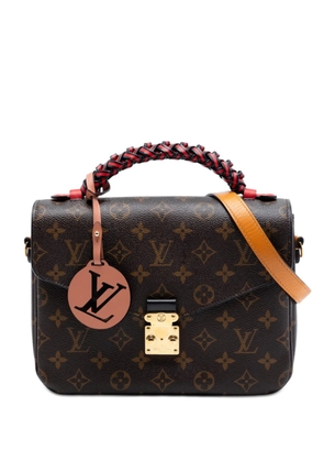Louis Vuitton Pre-Owned 2018 Monogram Braided Pochette Metis satchel - Brown