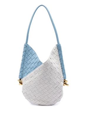 Bottega Veneta Pre-Owned 2012-2026 Small Nappa and Canvas Intrecciato Solstice shoulder bag - Blue