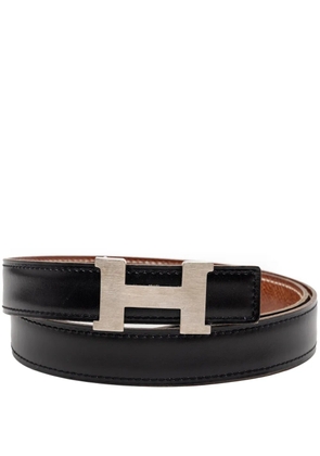Hermès Pre-Owned 2001 Swift and Epsom Constance H Reversible belt - Black