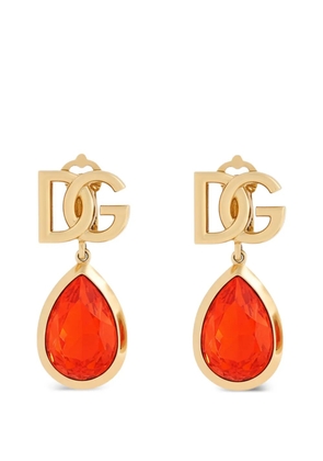 Dolce & Gabbana clip earrings with logo - Gold